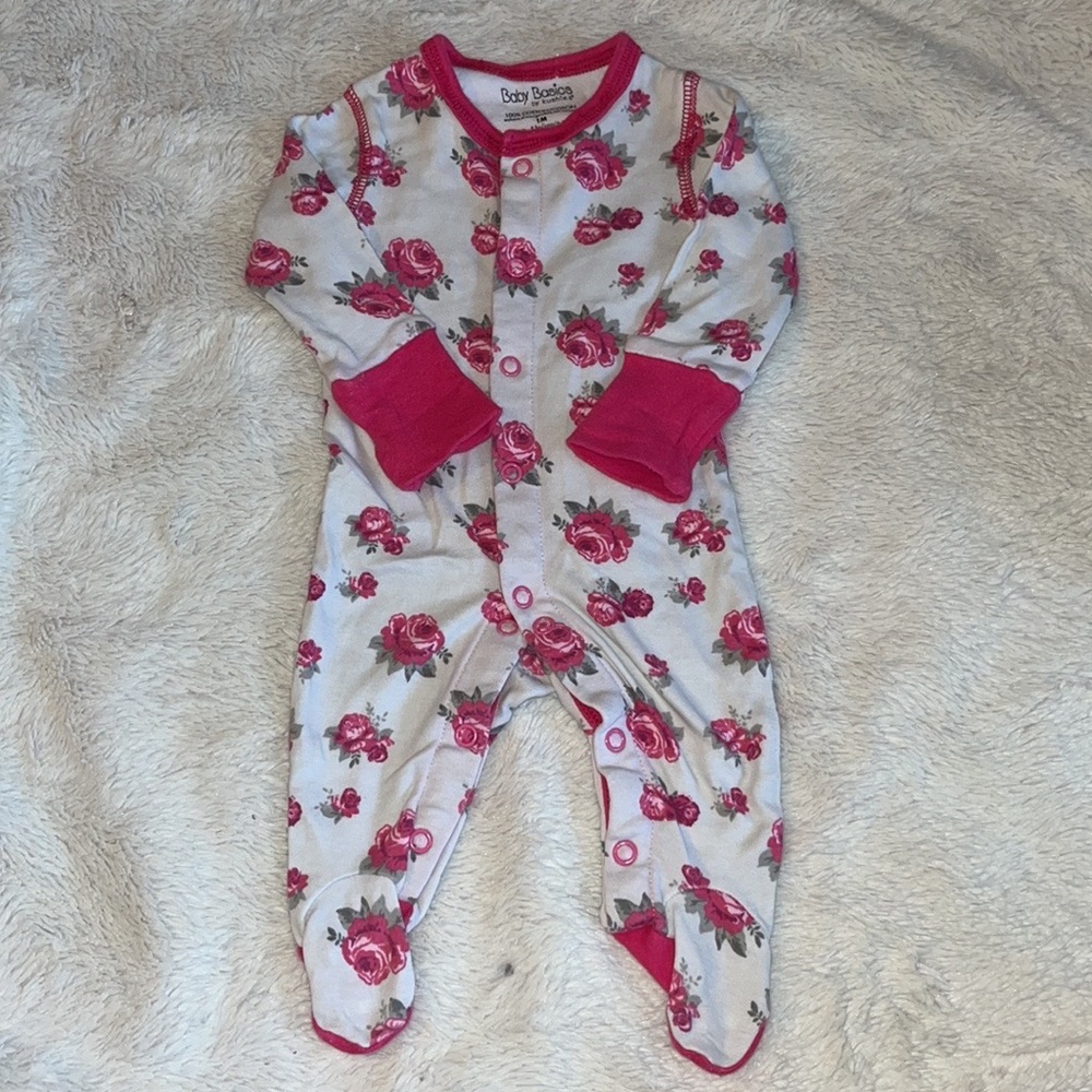 (2 for $10) kushies floral footie/ sleeper
